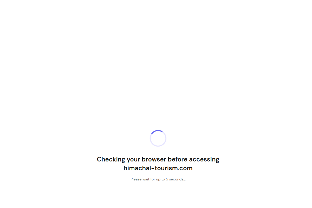 Himachal Tourism website homepage screenshot