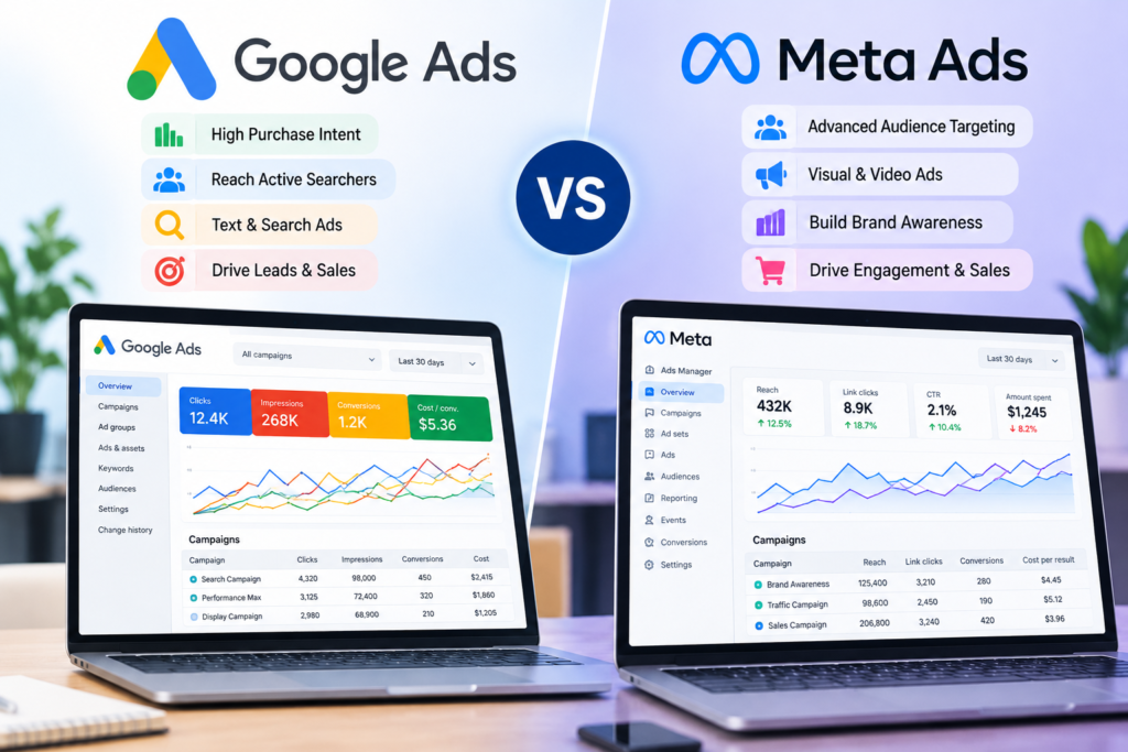 Google Ads vs Meta Ads: Which Is Better for Your Business? — CreativeTechCoderz digital marketing blog